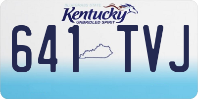 KY license plate 641TVJ