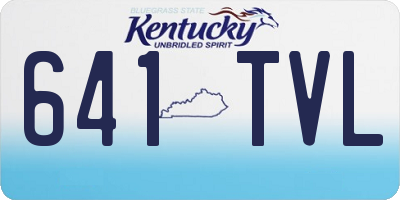 KY license plate 641TVL