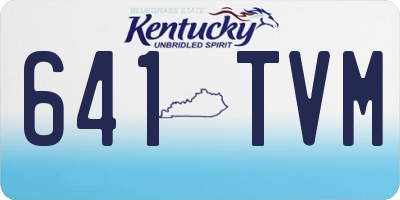KY license plate 641TVM