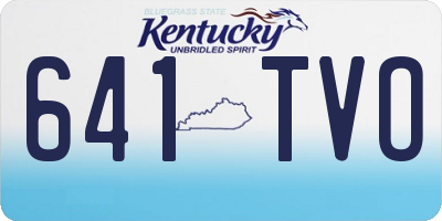 KY license plate 641TVO