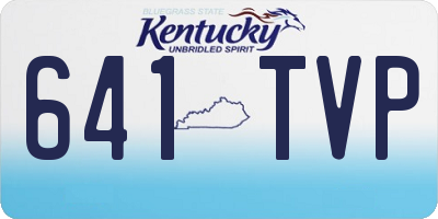 KY license plate 641TVP