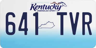 KY license plate 641TVR