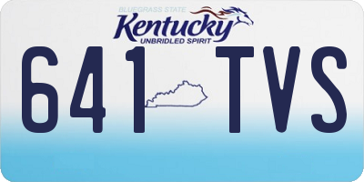 KY license plate 641TVS