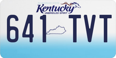 KY license plate 641TVT