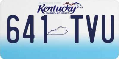 KY license plate 641TVU