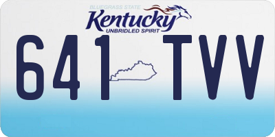 KY license plate 641TVV