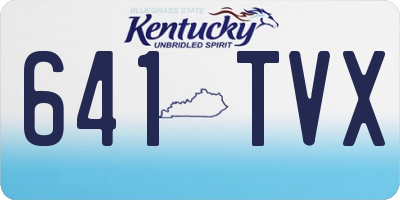 KY license plate 641TVX