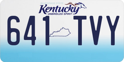 KY license plate 641TVY