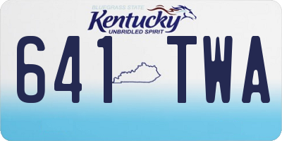 KY license plate 641TWA