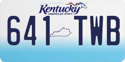 KY license plate 641TWB