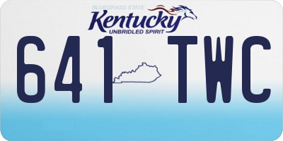 KY license plate 641TWC