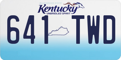 KY license plate 641TWD