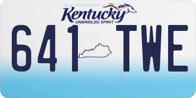 KY license plate 641TWE