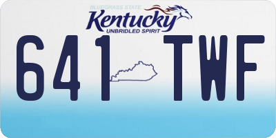 KY license plate 641TWF
