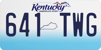 KY license plate 641TWG