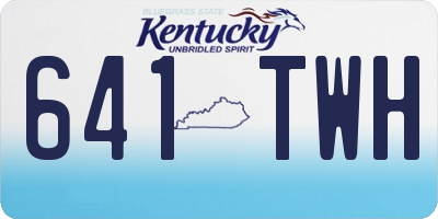 KY license plate 641TWH