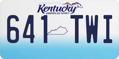 KY license plate 641TWI