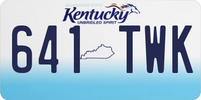 KY license plate 641TWK