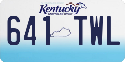 KY license plate 641TWL