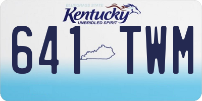 KY license plate 641TWM