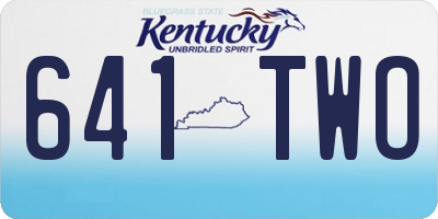 KY license plate 641TWO