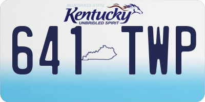 KY license plate 641TWP