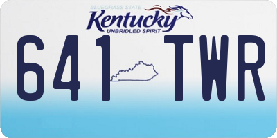 KY license plate 641TWR