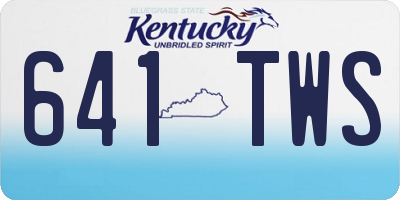 KY license plate 641TWS