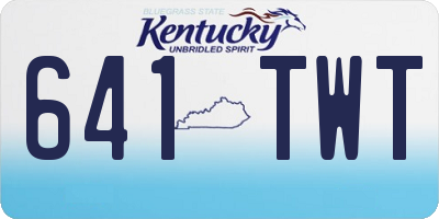 KY license plate 641TWT