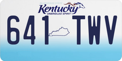 KY license plate 641TWV