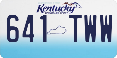 KY license plate 641TWW