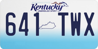 KY license plate 641TWX