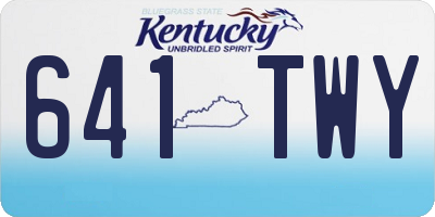KY license plate 641TWY