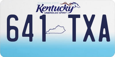 KY license plate 641TXA