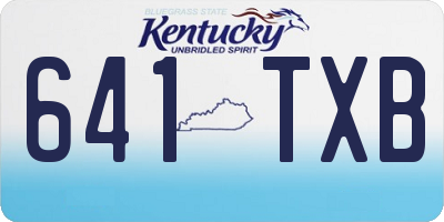 KY license plate 641TXB