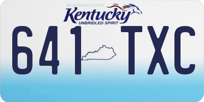 KY license plate 641TXC