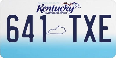 KY license plate 641TXE