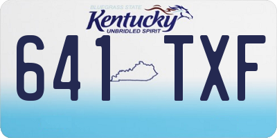 KY license plate 641TXF