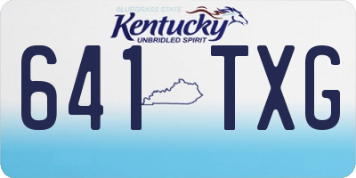 KY license plate 641TXG