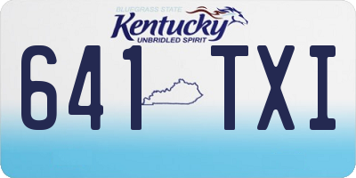KY license plate 641TXI