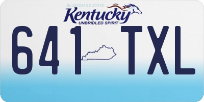 KY license plate 641TXL