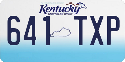 KY license plate 641TXP