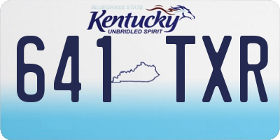 KY license plate 641TXR