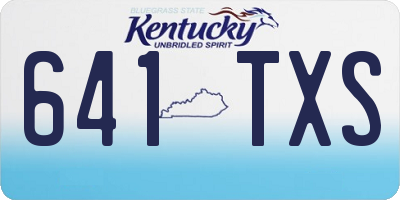 KY license plate 641TXS
