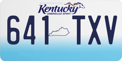 KY license plate 641TXV