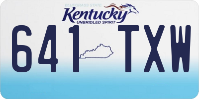 KY license plate 641TXW