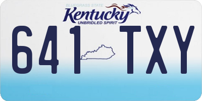 KY license plate 641TXY