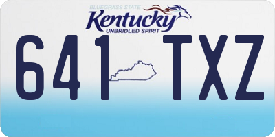 KY license plate 641TXZ