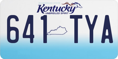 KY license plate 641TYA
