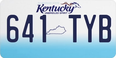 KY license plate 641TYB